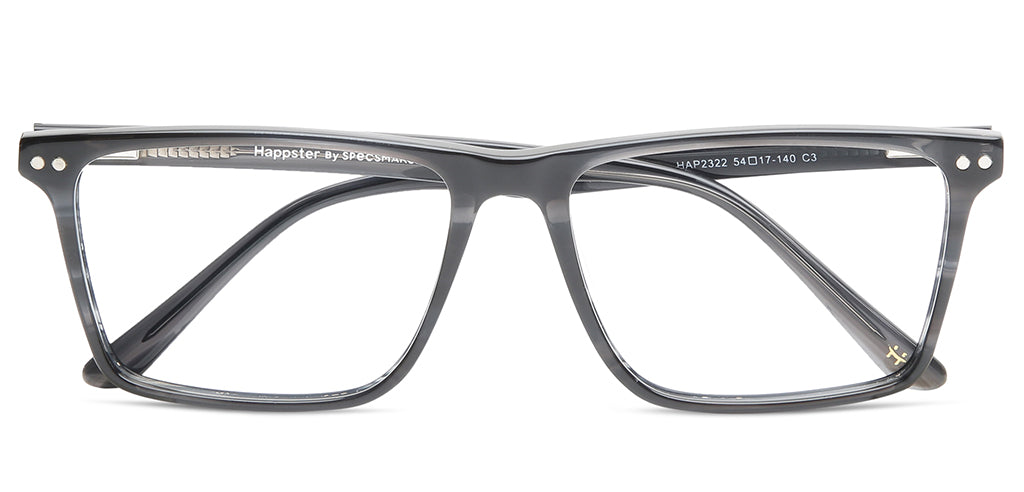 Happster Clipon Unisex Eyeglasses Full_frame Square Large 54 Acetate SM SW2322