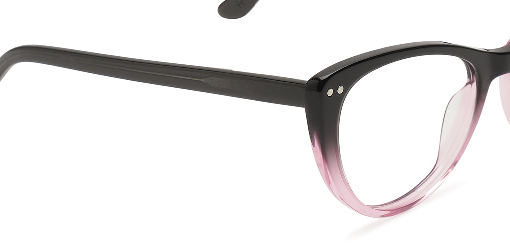 Happster Clipon Women Eyeglasses Full Frame Cateye Medium 51 Acetate SM SW2325