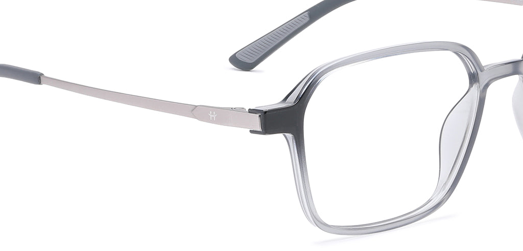 Happster Clipon Unisex Eyeglasses Full Frame Clipon Geometric Medium 51 Ultem SM WX6500