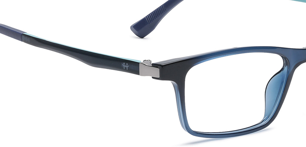 Happster Clipon Unisex Eyeglasses Full Frame Rectangle Medium 50 Ultem SM WX6507