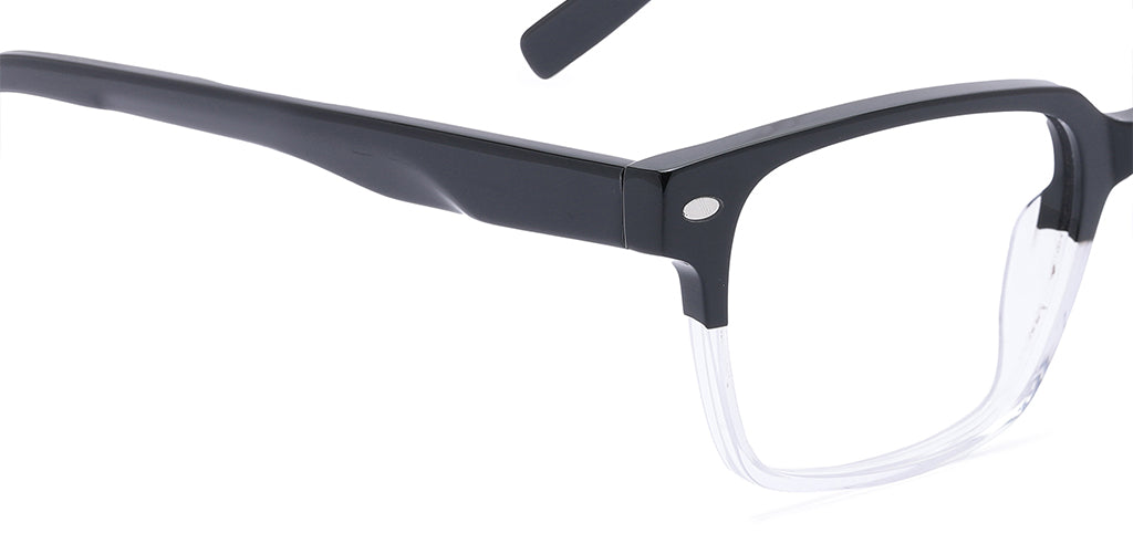 Happster Clipon Unisex Eyeglasses Full Frame Rectangle Medium 51 Acetate SM SW2328