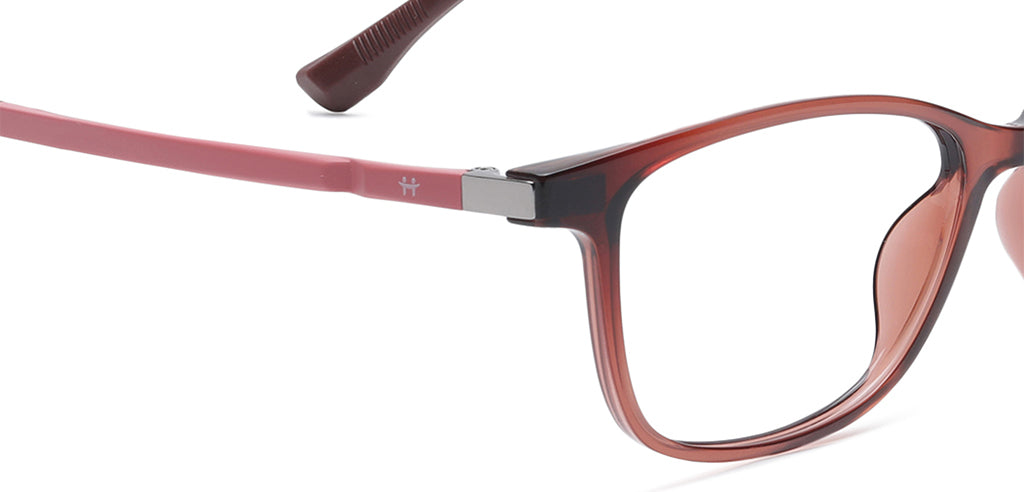 Happster Clipon Women Eyeglasses Full Frame Cateye Large 52 Ultem SM WX6508