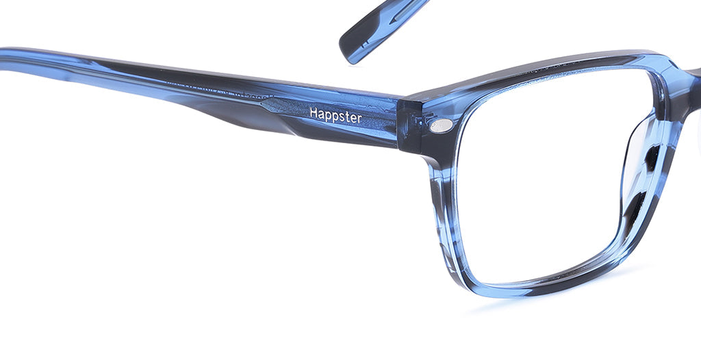Happster Clipon Unisex Eyeglasses Full Frame Rectangle Medium 51 Acetate SM SW2328