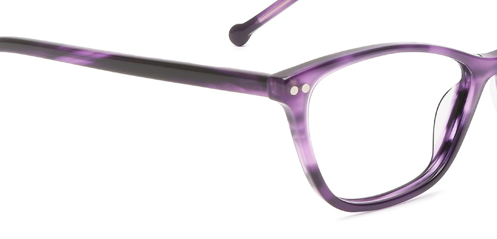 Happster Clipon Women Eyeglasses Full Frame Cateye Medium 50 Acetate SM ANI2319