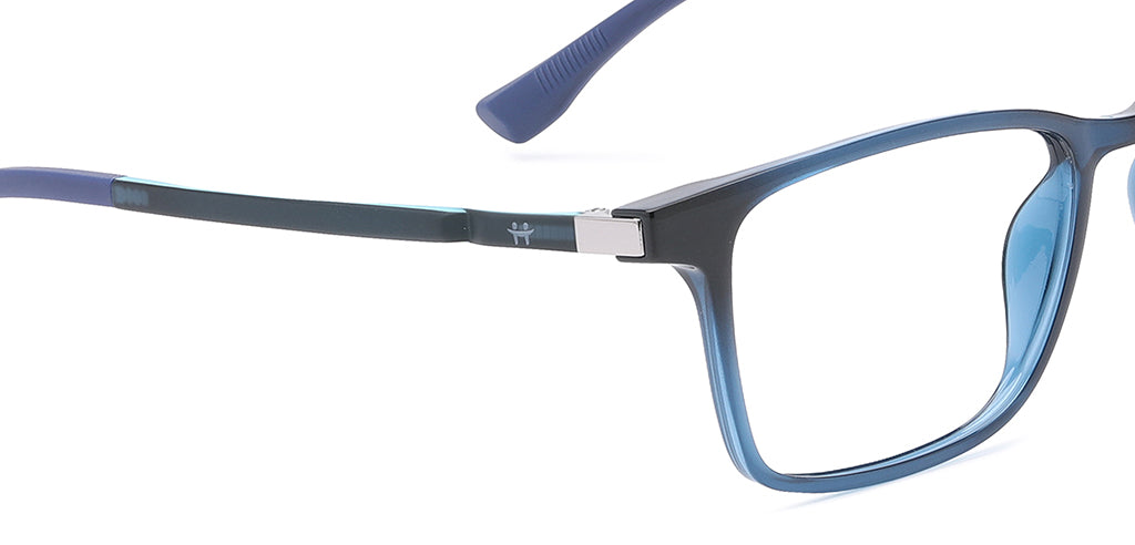 Happster Clipon Unisex Eyeglasses Full Frame Clipon Rectangle Medium 51 Ultem SM WX6501