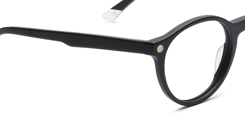 Happster Clipon Unisex Eyeglasses Full Frame Round Small 49 Acetate SM SW2326R