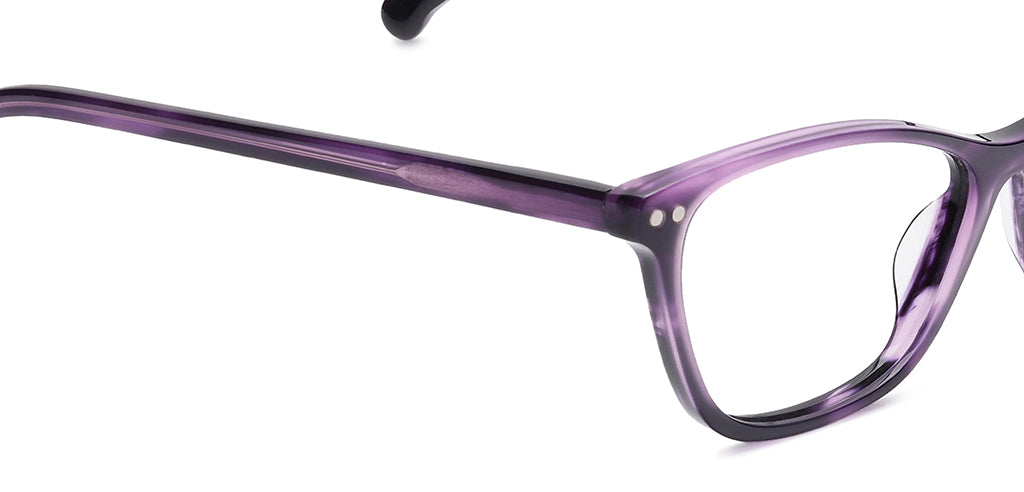 Happster Clipon Women Eyeglasses Full Frame Cateye Medium 50 Acetate SM ANI2319