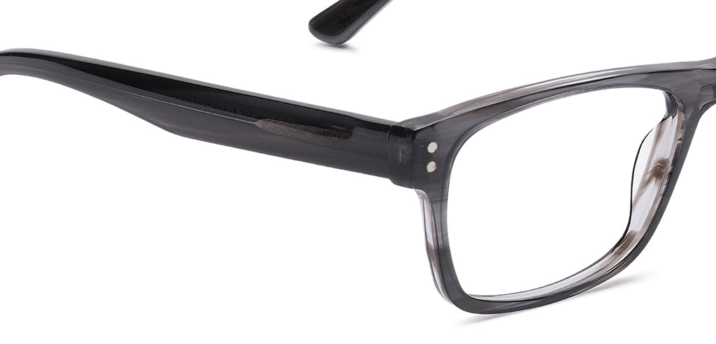Happster Clipon Unisex Eyeglasses Full Frame Rectangle Large 53 Acetate SM SW2326