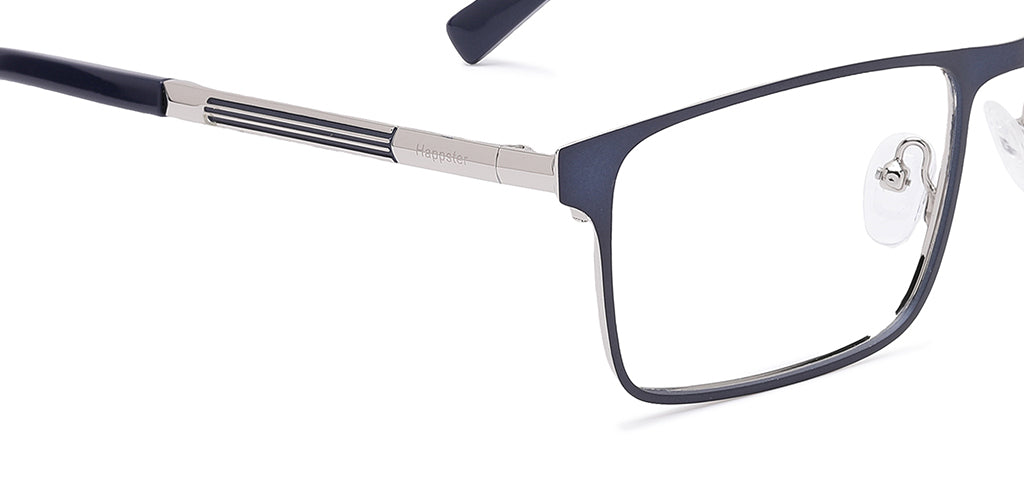 Happster Clipon Unisex Eyeglasses Full Frame Rectangle Large 53 TR90 SM XJ5108