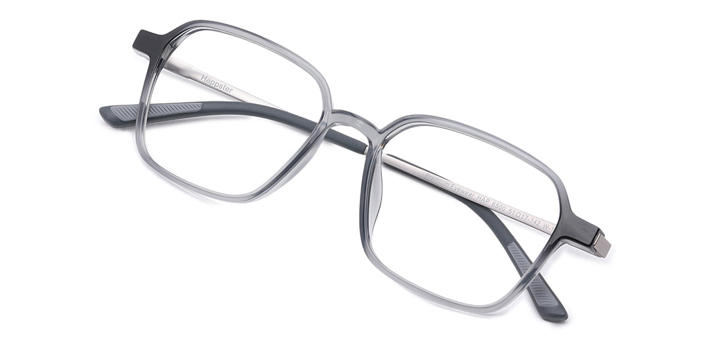 Happster Clipon Unisex Eyeglasses Full Frame Clipon Geometric Medium 51 Ultem SM WX6500