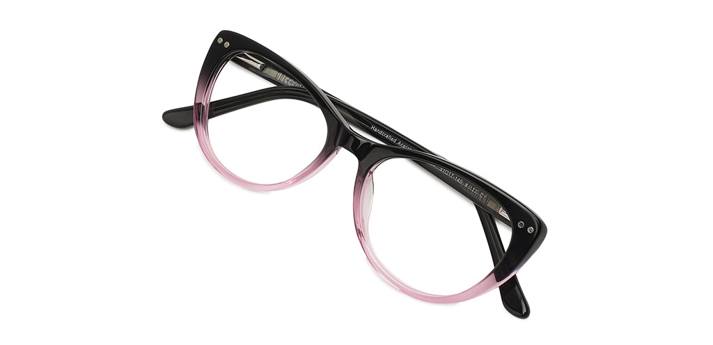 Happster Clipon Women Eyeglasses Full Frame Cateye Medium 51 Acetate SM SW2325