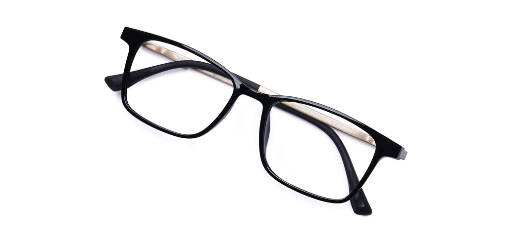 Happster Clipon Unisex Eyeglasses Full Frame Clipon Rectangle Medium 51 Ultem SM WX6501