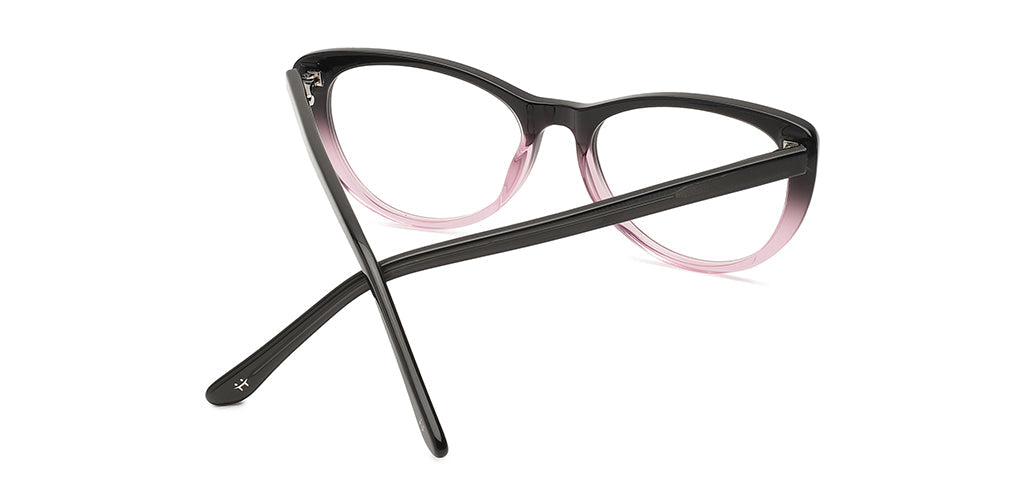 Happster Clipon Women Eyeglasses Full Frame Cateye Medium 51 Acetate SM SW2325