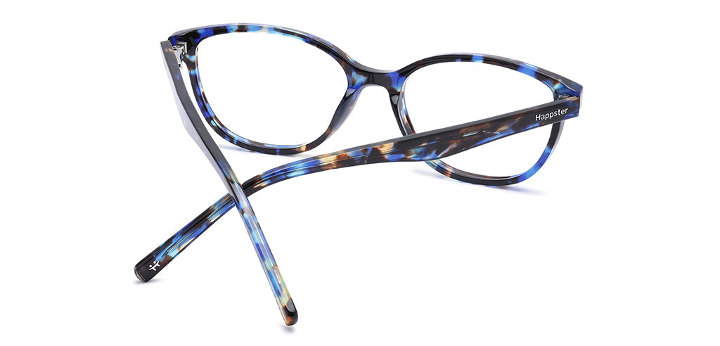 Happster Clipon Women Eyeglasses Full Frame Cateye Medium 50 Acetate SM SW2327