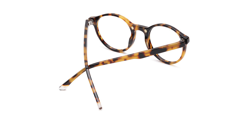 Happster Clipon Unisex Eyeglasses Full Frame Round Small 49 Acetate SM SW2326R