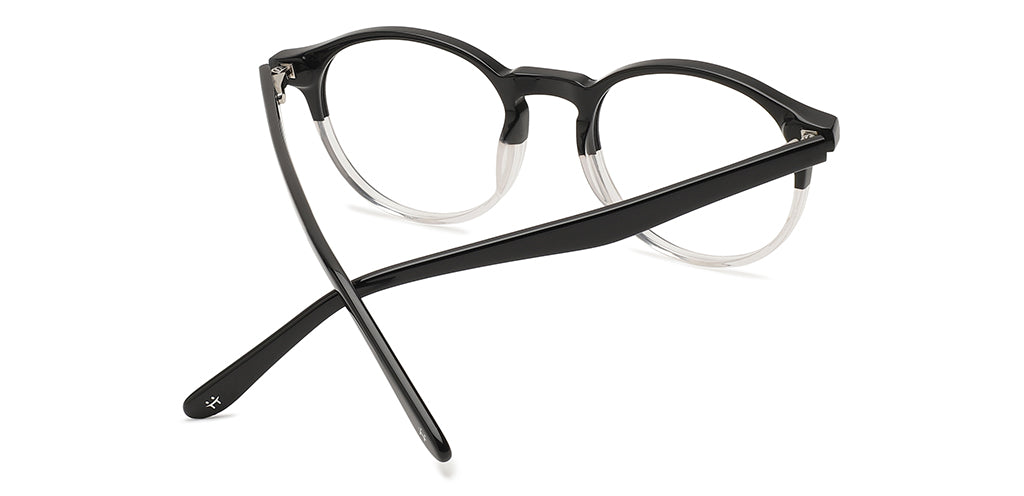 Happster Clipon Unisex Eyeglasses Full_frame Round Medium 50 Acetate SM SW2324