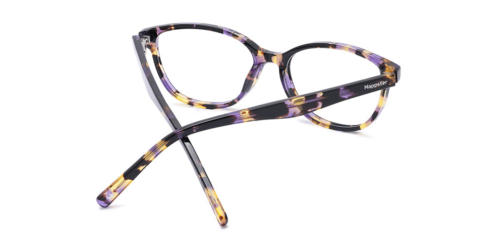 Happster Clipon Women Eyeglasses Full Frame Cateye Medium 50 Acetate SM SW2327