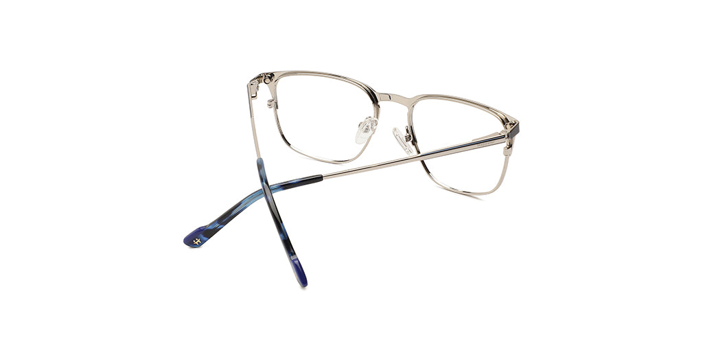 Happster Clipon Unisex Eyeglasses Full_Frame Square Medium 50 Metal SM XJ5102