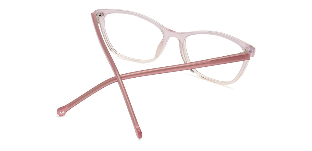 Happster Clipon Women Eyeglasses Full Frame Cateye Medium 50 Acetate SM ANI2319