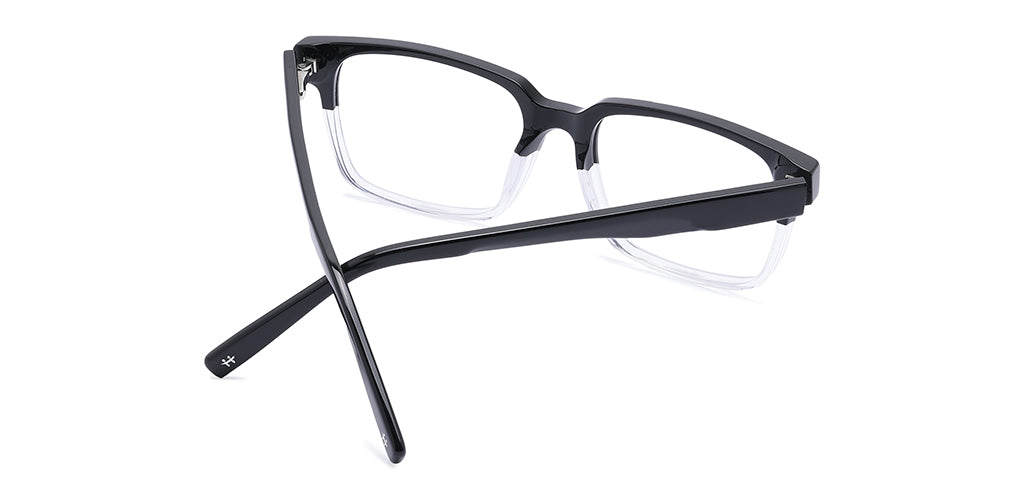 Happster Clipon Unisex Eyeglasses Full Frame Rectangle Medium 51 Acetate SM SW2328