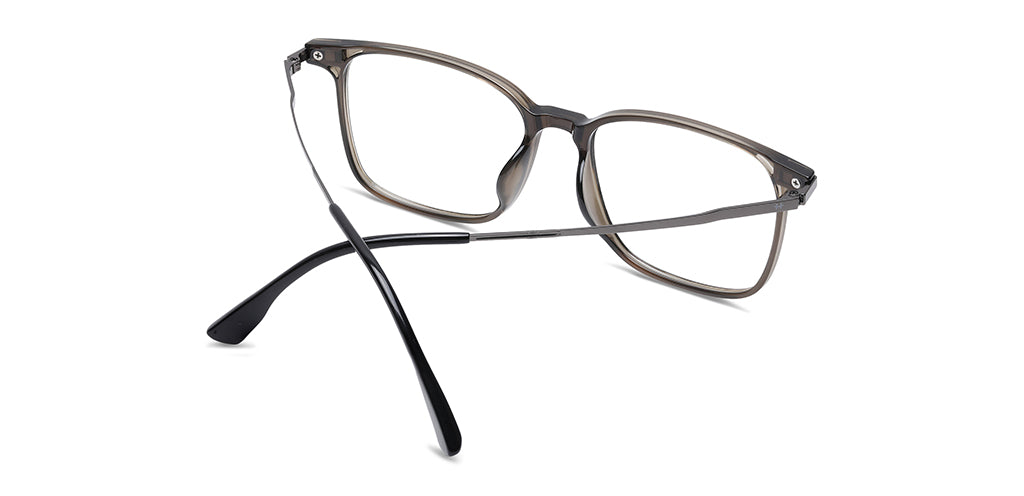 Happster Clipon Unisex Eyeglasses Full Frame Rectangle Medium 51 TR90 SM AM8520