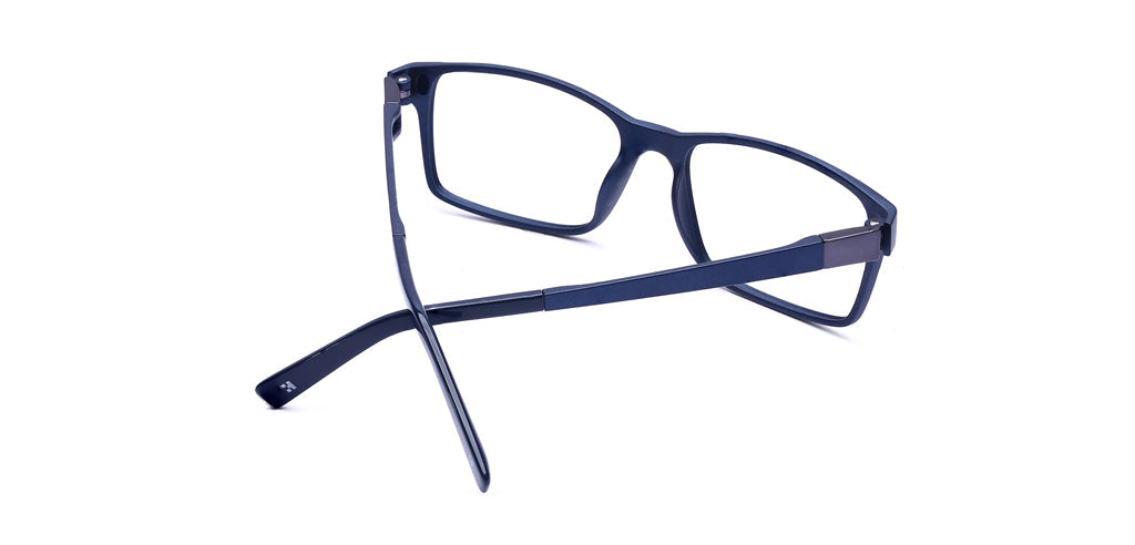 Happster Clipon Unisex Eyeglasses Full Frame Rectangle Medium 52 Ultem SM WX6509