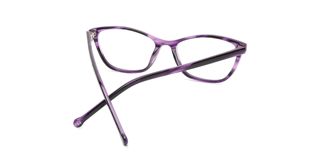 Happster Clipon Women Eyeglasses Full Frame Cateye Medium 50 Acetate SM ANI2319