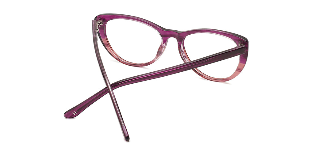 Happster Clipon Women Eyeglasses Full Frame Cateye Medium 51 Acetate SM SW2325