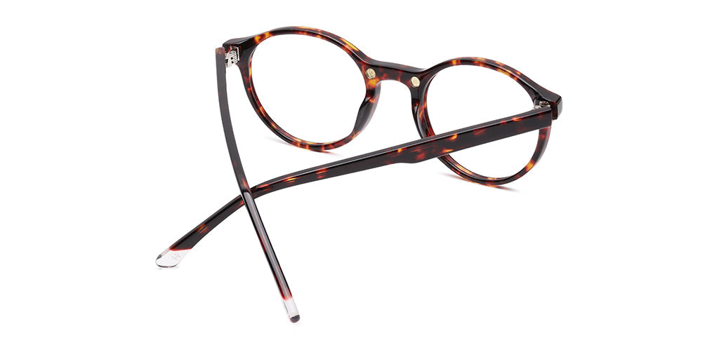 Happster Clipon Unisex Eyeglasses Full Frame Round Small 49 Acetate SM SW2326R