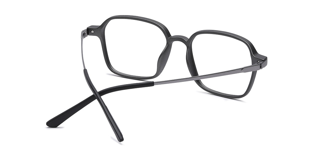 Happster Clipon Unisex Eyeglasses Full Frame Clipon Geometric Medium 51 Ultem SM WX6500