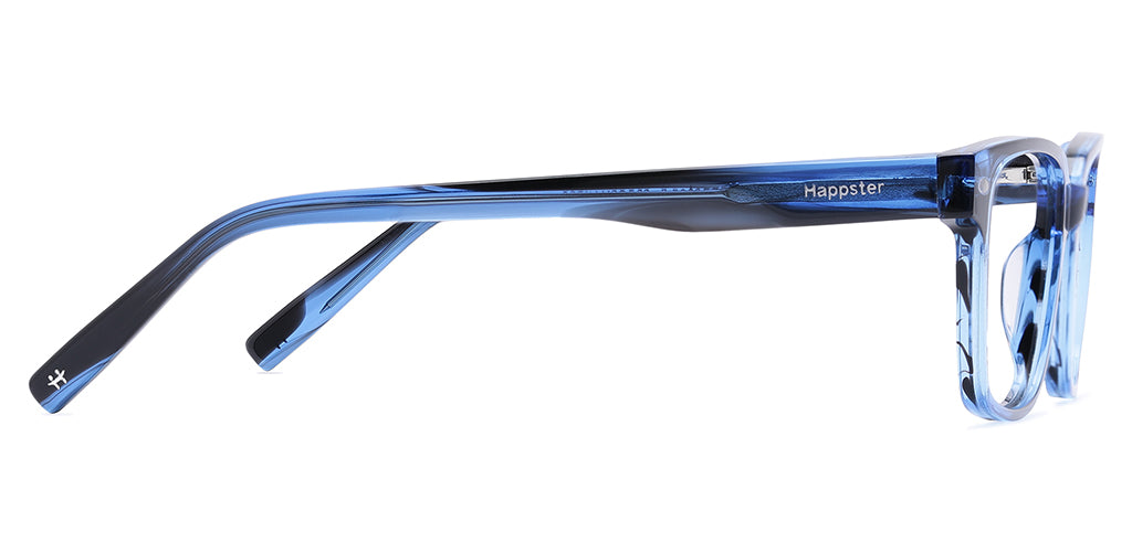 Happster Clipon Unisex Eyeglasses Full Frame Rectangle Medium 51 Acetate SM SW2328