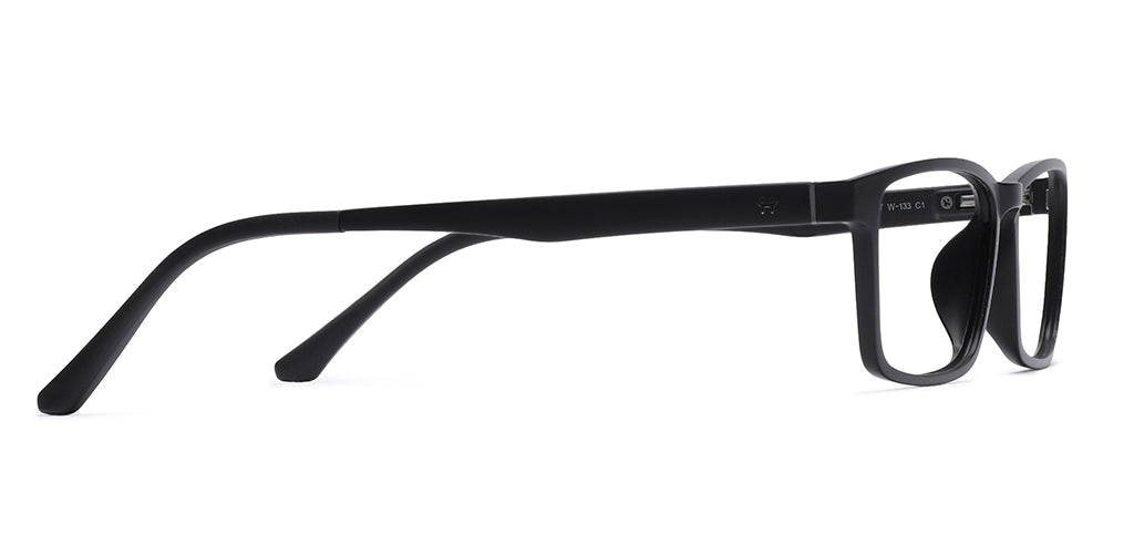 Happster Clipon Unisex Eyeglasses Full Frame Clipon Rectangle Large 53 Ultem SM SE6503