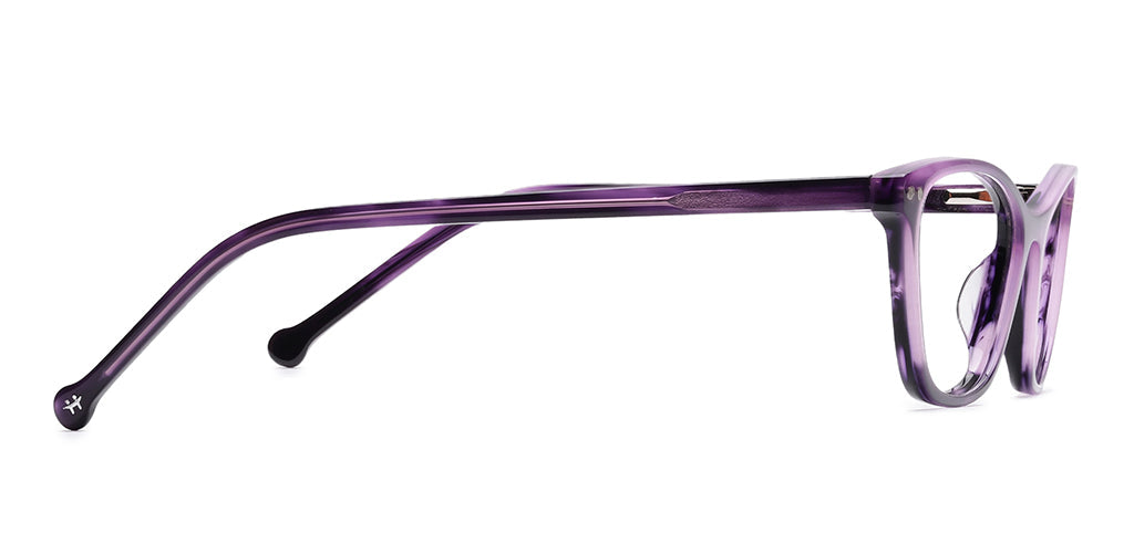 Happster Clipon Women Eyeglasses Full Frame Cateye Medium 50 Acetate SM ANI2319