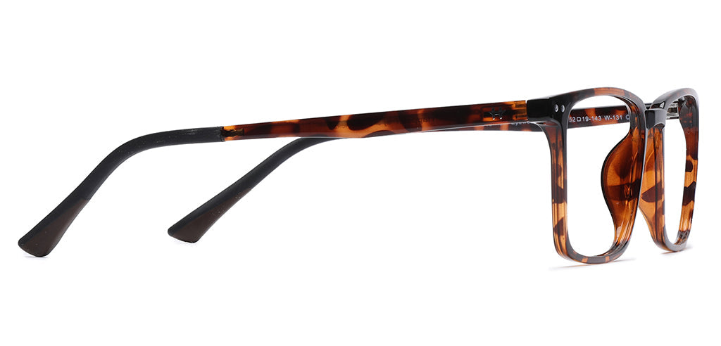 Happster Clipon Unisex Eyeglasses Full Frame Clipon Square Large 52 Ultem SM SE6502