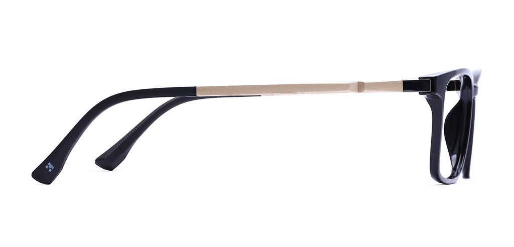Happster Clipon Unisex Eyeglasses Full Frame Clipon Rectangle Medium 51 Ultem SM WX6501