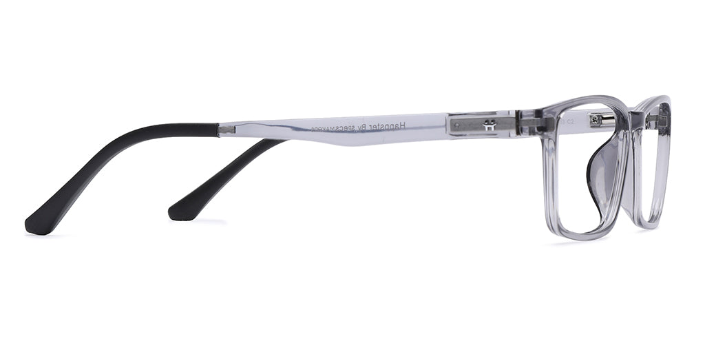 Happster Clipon Unisex Eyeglasses Full Frame Clipon Rectangle Large 53 Ultem SM SE6503