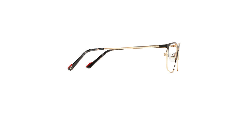Happster Clipon Unisex Eyeglasses Full_Frame Square Medium 50 Metal SM XJ5102