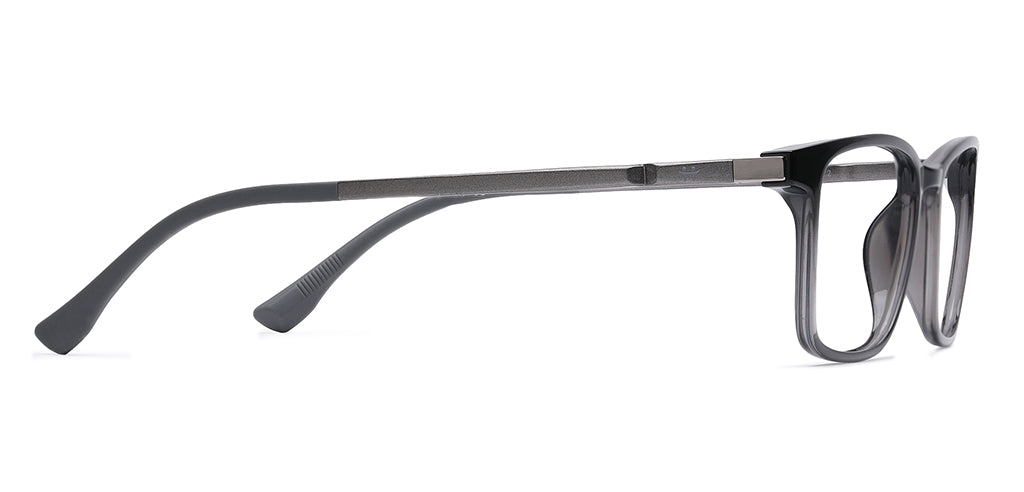 Happster Clipon Unisex Eyeglasses Full Frame Clipon Rectangle Medium 51 Ultem SM WX6501