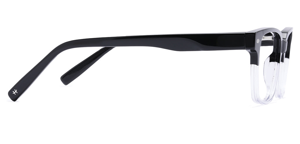 Happster Clipon Unisex Eyeglasses Full Frame Rectangle Medium 51 Acetate SM SW2328