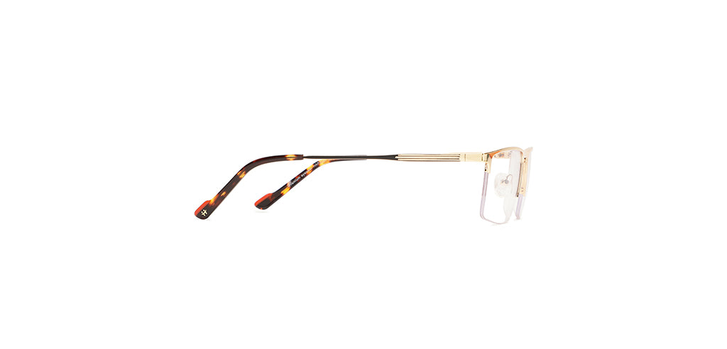 Happster Clipon Unisex Eyeglasses Half_Frame Square Large 53 Metal SM XJ5101