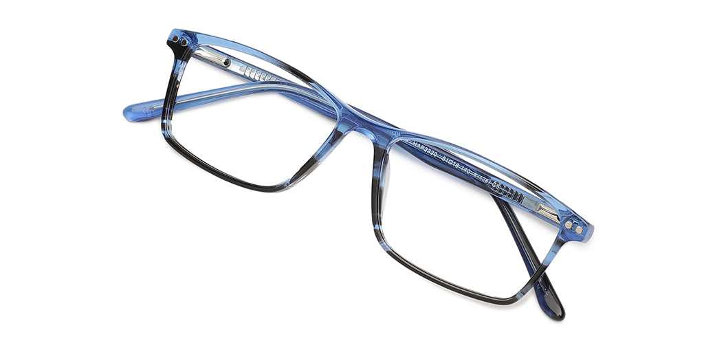 Happster Clipon Unisex Eyeglasses Full Frame Rectangle Medium 51 Acetate SM ANI2320