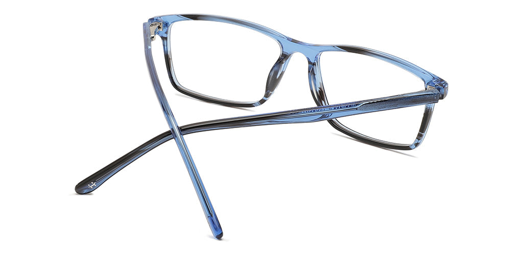 Happster Clipon Unisex Eyeglasses Full Frame Rectangle Medium 51 Acetate SM ANI2320