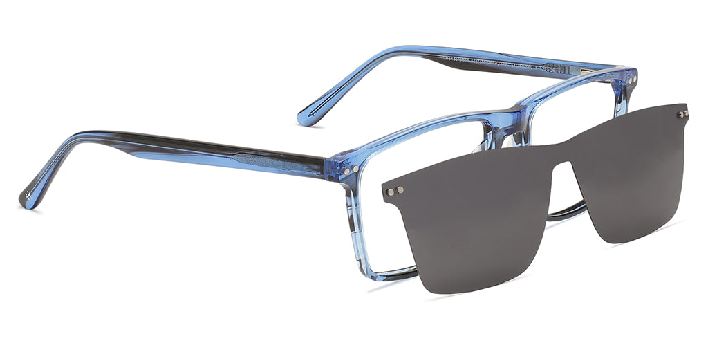 Happster Clipon Unisex Eyeglasses Full_frame Square Large 54 Acetate SM SW2322