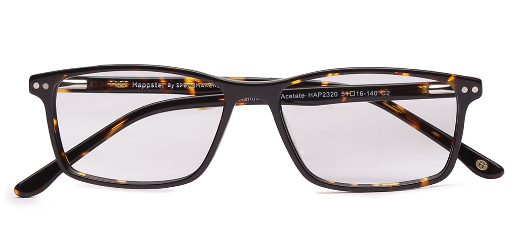 Happster Clipon Unisex Eyeglasses Full Frame Rectangle Medium 51 Acetate SM ANI2320