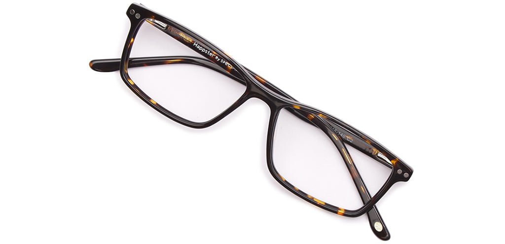 Happster Clipon Unisex Eyeglasses Full Frame Rectangle Medium 51 Acetate SM ANI2320