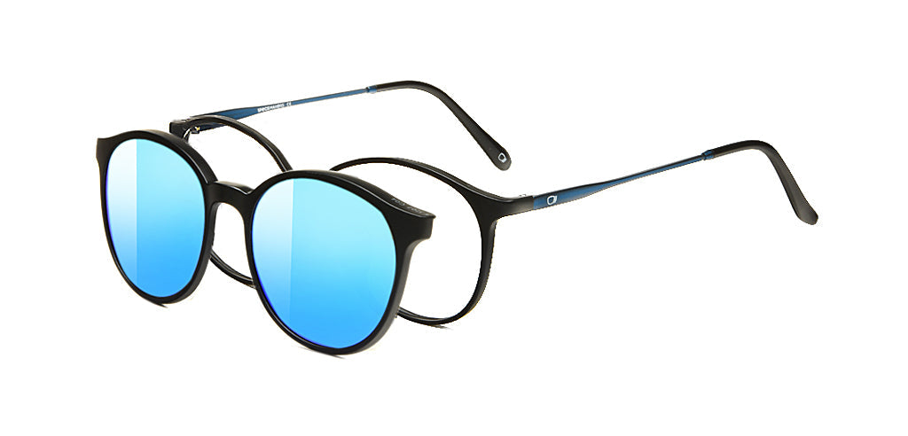 Happster Clipon Unisex Eyeglasses Full_Frame Round Small 49 Ultem SM AMQTJ207