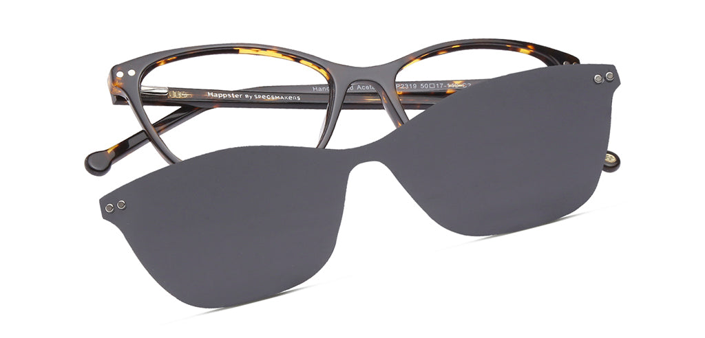 Happster Clipon Women Eyeglasses Full Frame Cateye Medium 50 Acetate SM ANI2319