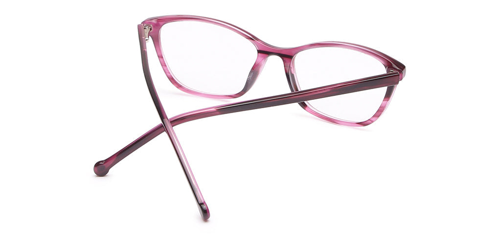 Happster Clipon Women Eyeglasses Full Frame Cateye Medium 50 Acetate SM ANI2319