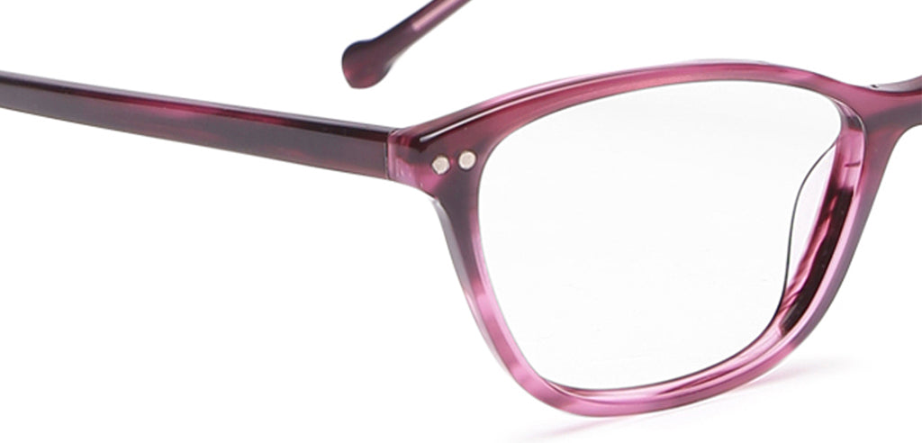 Happster Clipon Women Eyeglasses Full Frame Cateye Medium 50 Acetate SM ANI2319