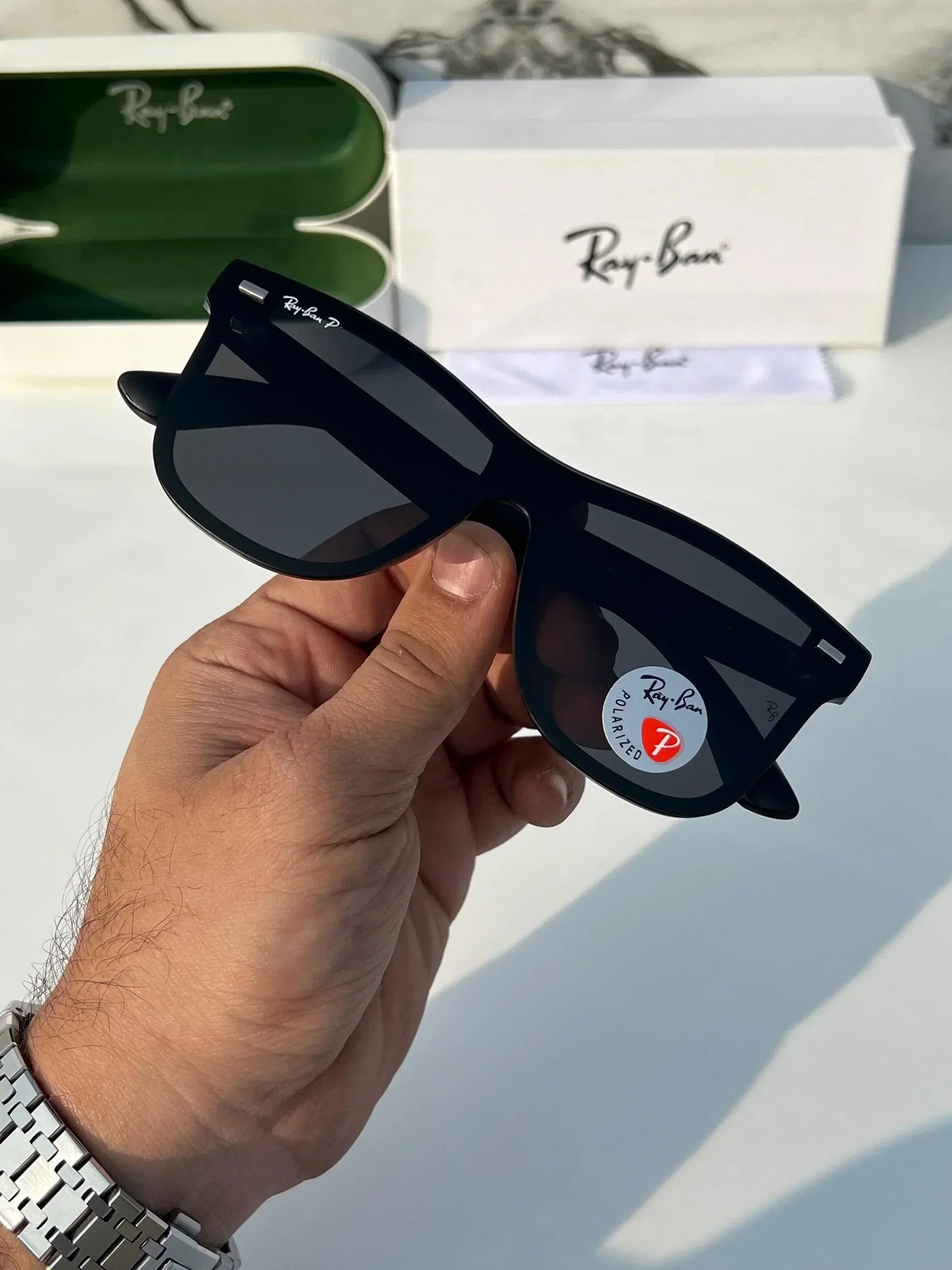 RB Stylish Branded Stop Ray With 100% UV Ban Square 650 Fancy Men & Women Sunglass